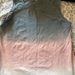 Gradient Tank Dress in Gray, Pink and White